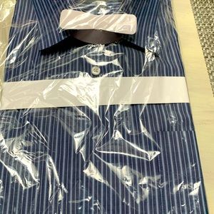 Nordstrom Long sleeve Blue striped 16 x34-35 Trim fit